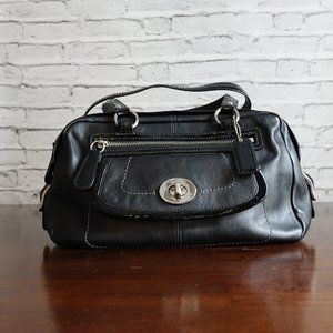 COACH Bonnie Black Leather Satchel Bag